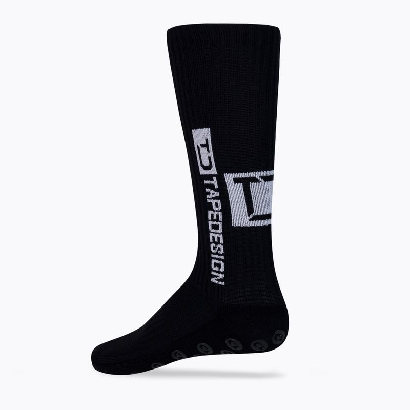 Men's Tapedesign anti-slip football socks black TAPEDESIGN BLACK 2