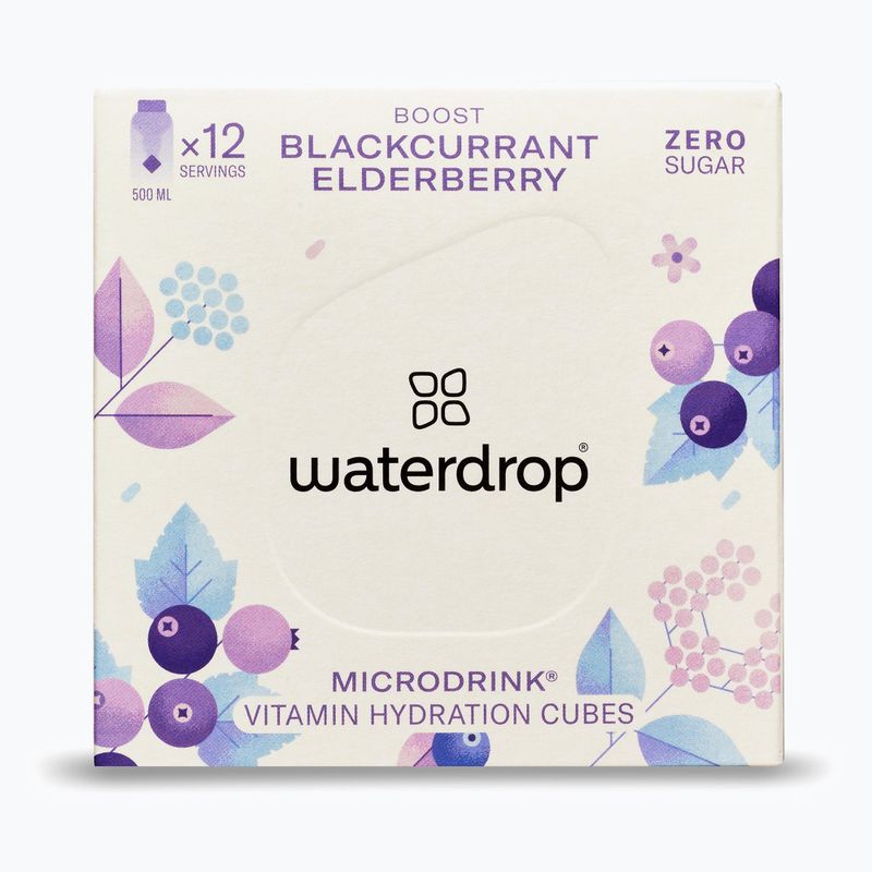 Isotonic drink waterdrop Microdrink Boost 12 cubes blackurrant/ eldelberry 2