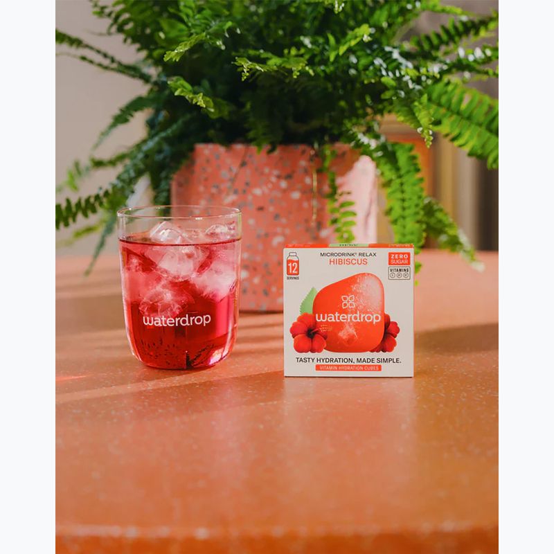 Isotonic drink waterdrop Microdrink Relax 12 cubes hibiscus acerola 3