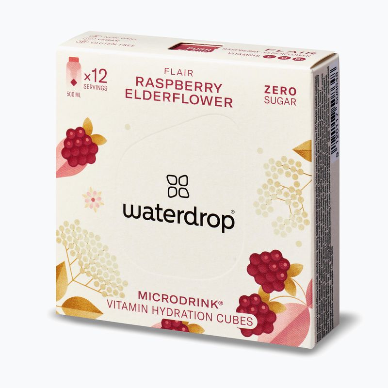 Isotonic drink waterdrop Microdrink Flair 12 cubes raspberry/ elderflower 2