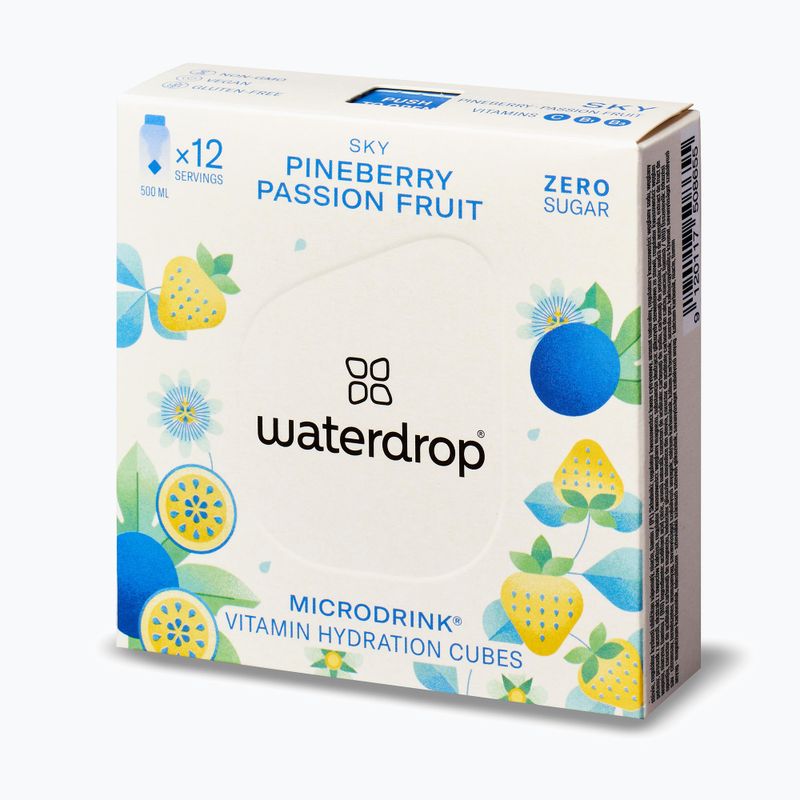 Isotonic drink waterdrop Microdrink Sky 12 cubes pineberry passion fruit 3