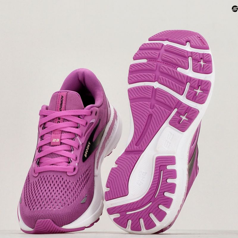 Brooks Adrenaline GTS 23 orchid/black/purple women's running shoes 12