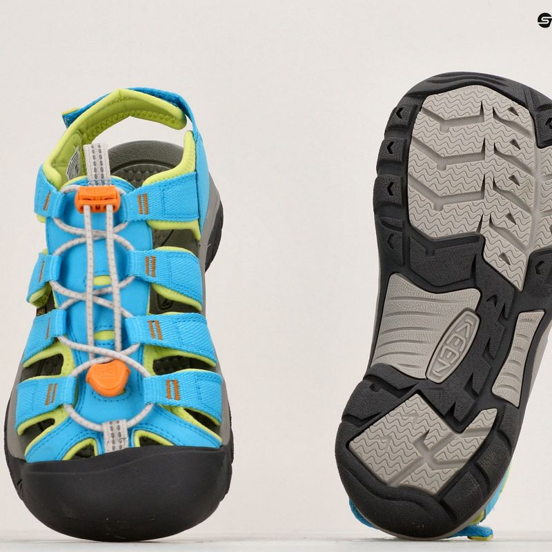 KEEN Newport Boundless blue atoll/daiquiri green junior sandals 9