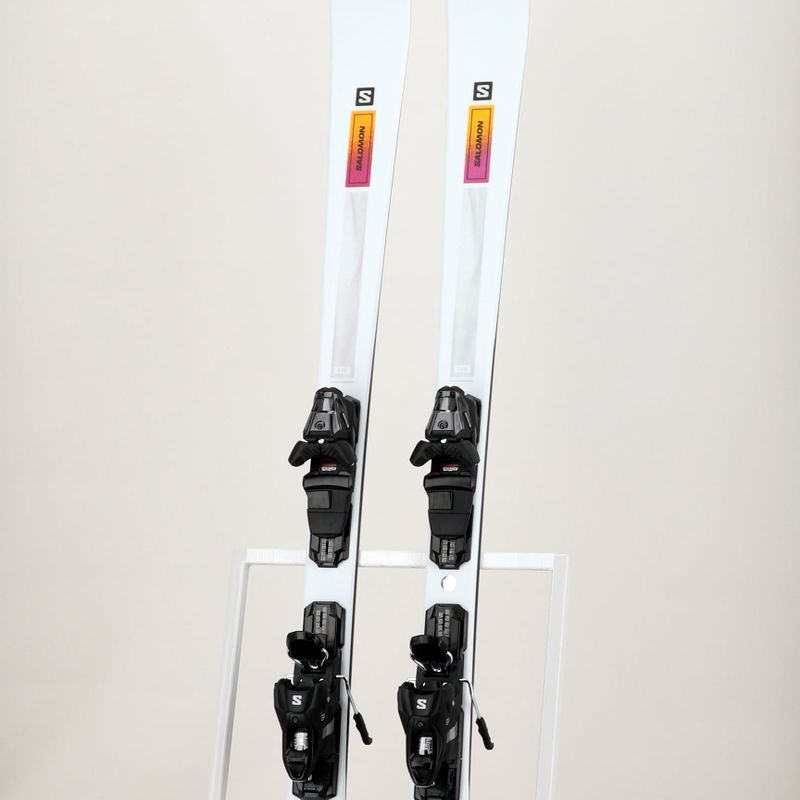 Women's downhill skis Salomon S/Max N°4 XT + M10 GW L8 white/neon turmeric/prune 10