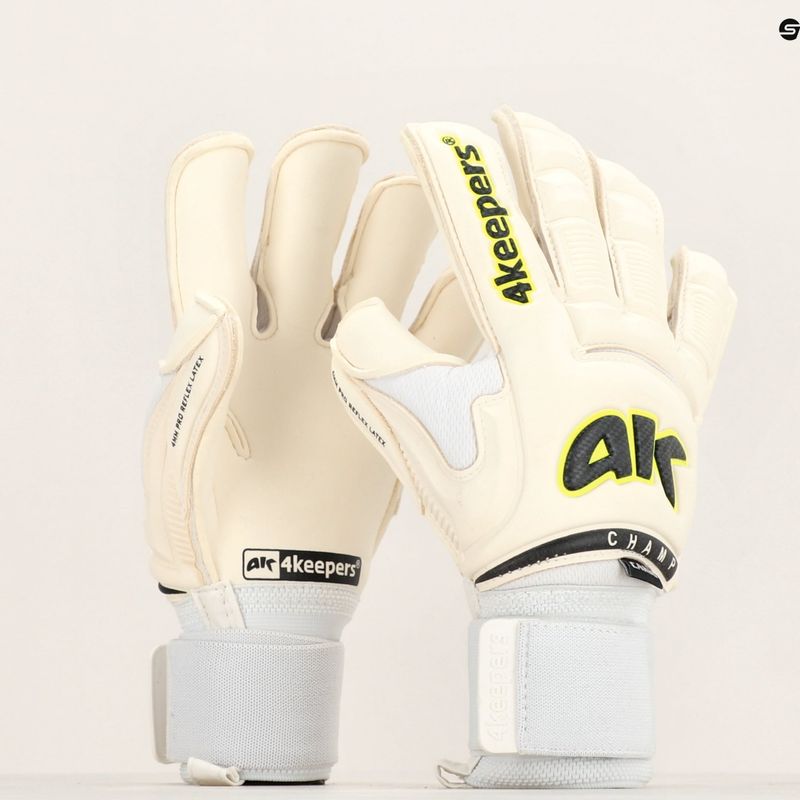 Goalkeeper gloves 4keepers Champ Carbo VI RF2G strap white 5
