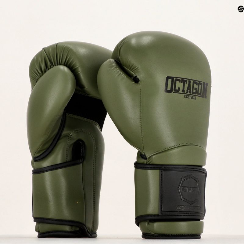 Octagon Matt khaki boxing gloves 9