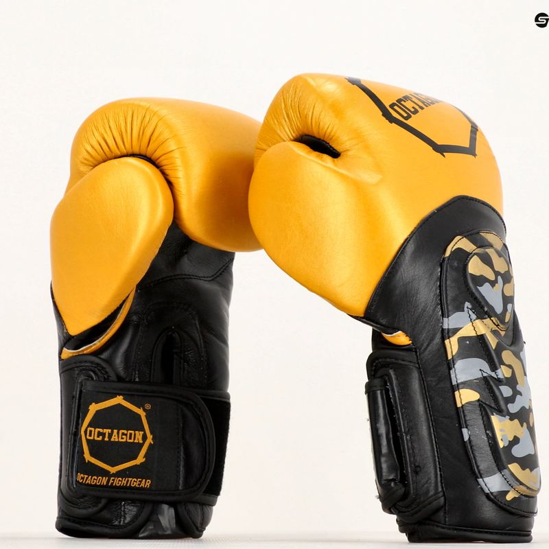 Octagon Hero gold boxing gloves 7