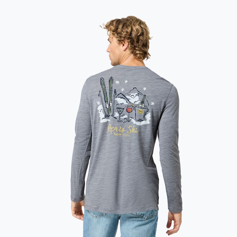 Men's longsleeve super.natural Apres Ski cashmere grey melange/various 3