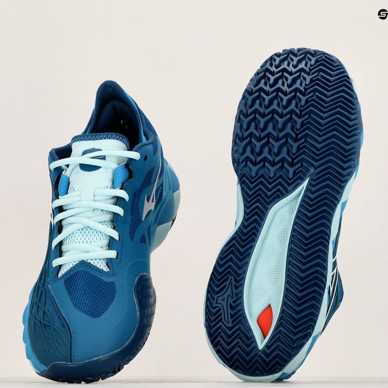 Men's tennis shoes Mizuno Wave Enforce Tour CC moroccan blue/white/bluejay 10