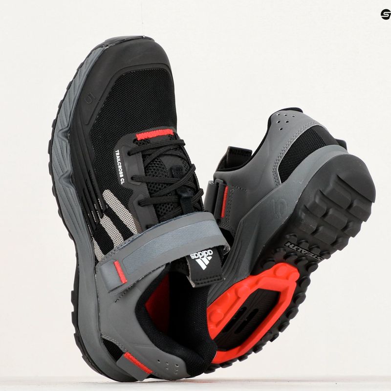 Women's MTB cycling shoes adidas FIVE TEN Trailcross Clip In core black/grey three/red 19