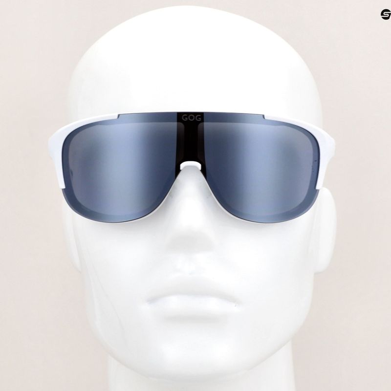 GOG Medusa matt white/grey/silver mirror sunglasses 10