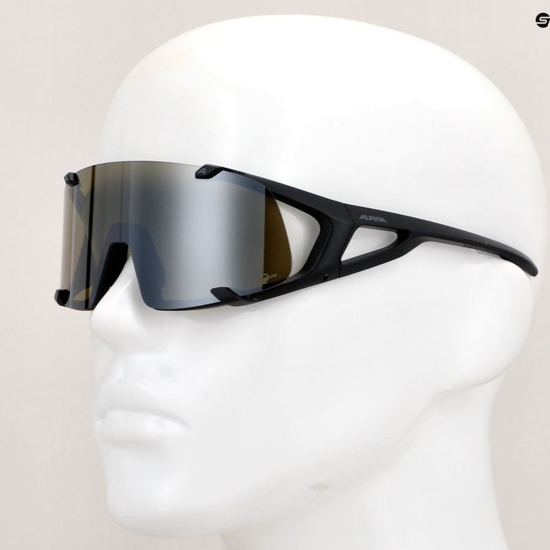 Alpina Hawkeye Q-Lite black matt/silver mirror sunglasses 8