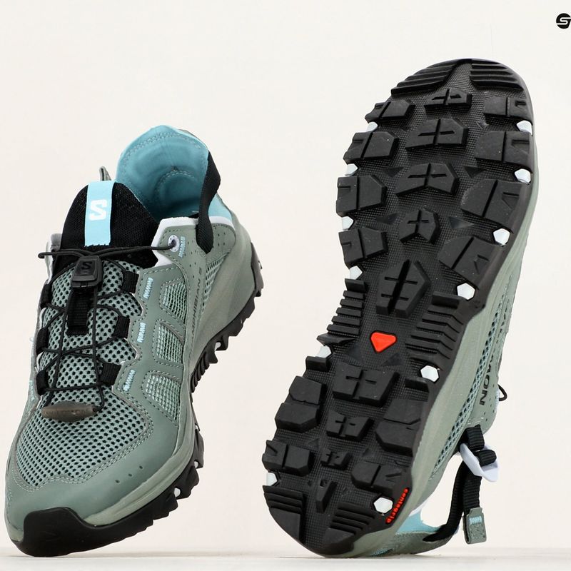 Salomon Techamphibian 5 laurel wreath/arctic ice/marine blue women's water shoes 12