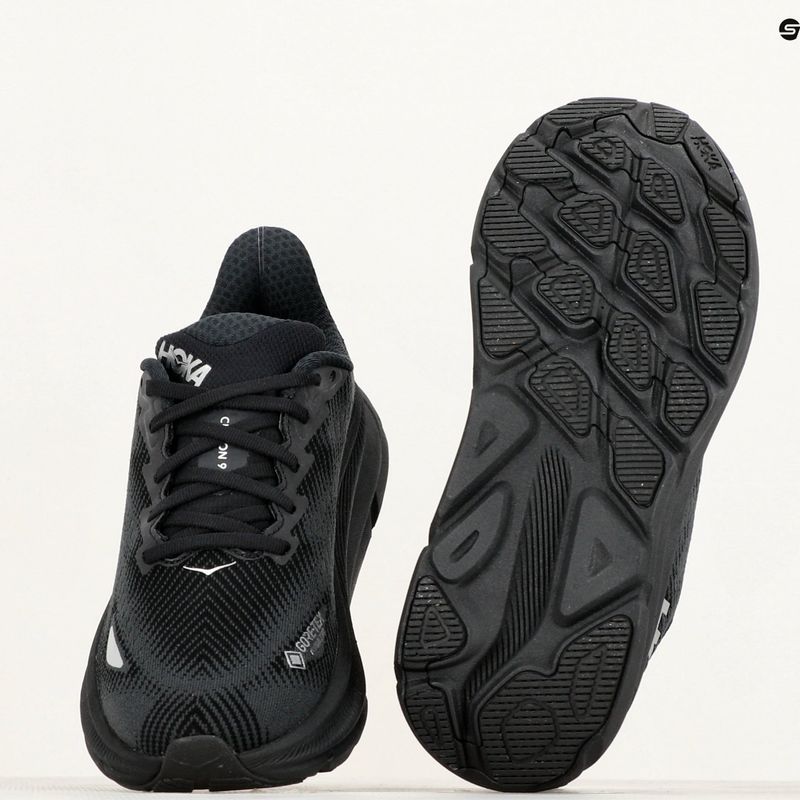 Women's running shoes HOKA Clifton 9 GTX black/black 9