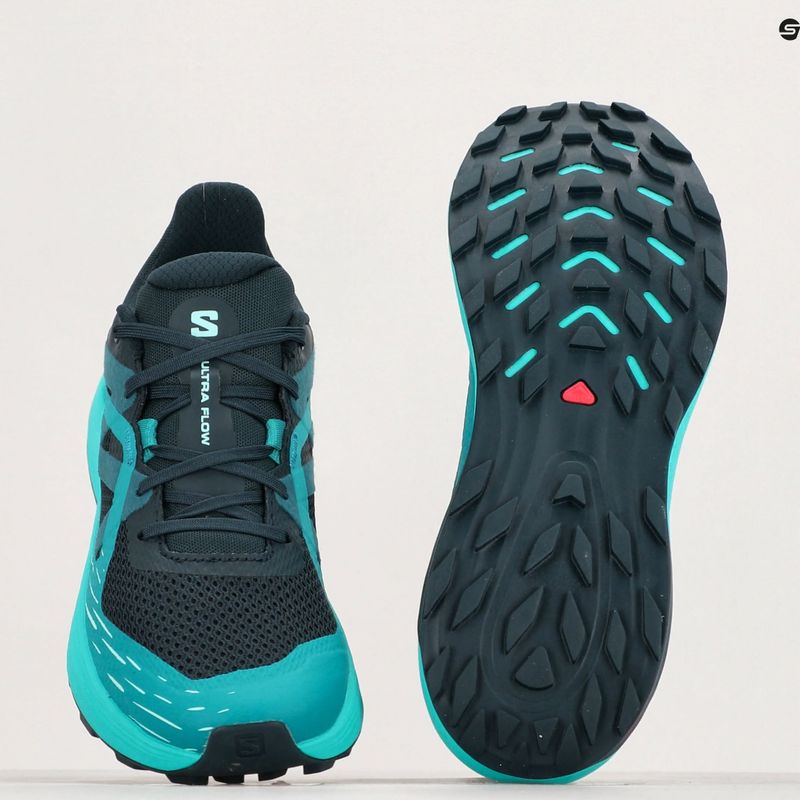 Men's Salomon Ultra Flow carbon/tahitian tide/deep dive running shoes 9