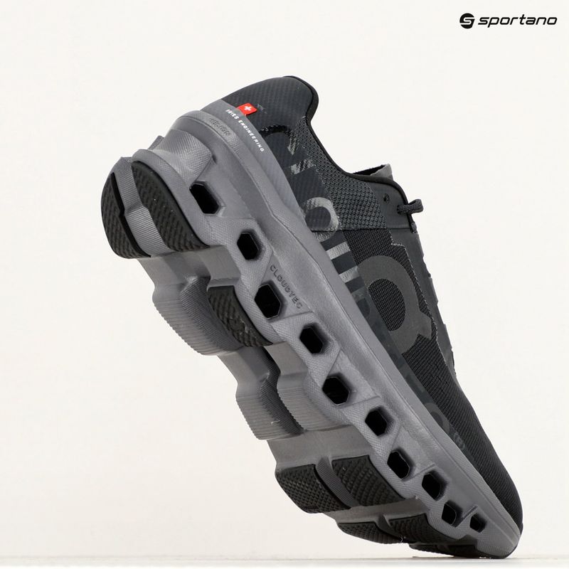Women's On Running Cloudmonster black/magnet running shoes 9