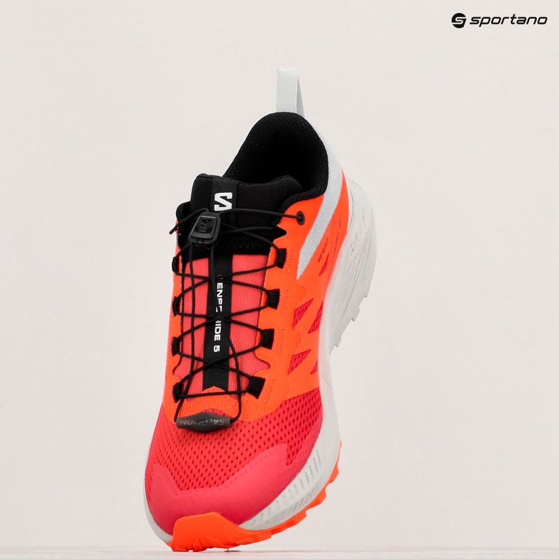 Men's running shoes Salomon Sense Ride 5 lunar rock/shocking orange/fiery red 10