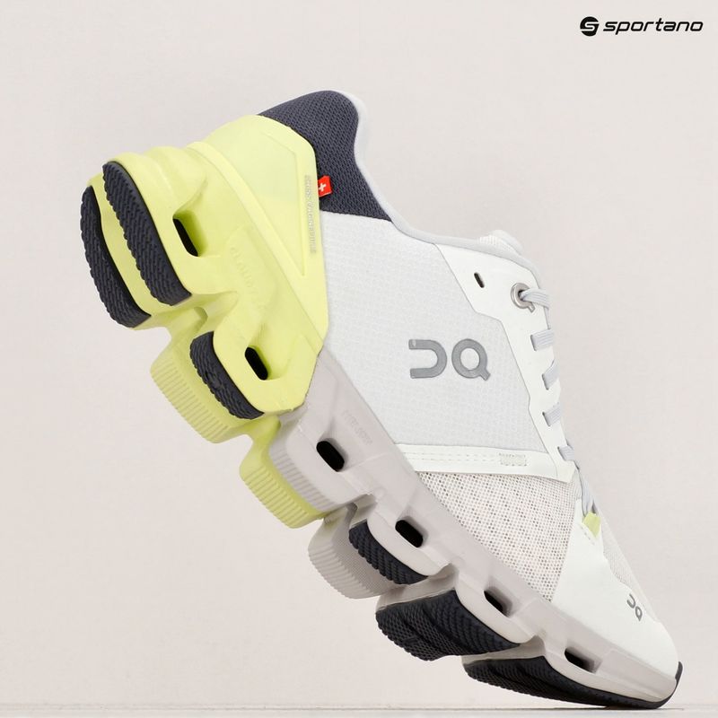 Men's On Cloudflyer 4 white/hay running shoes 9