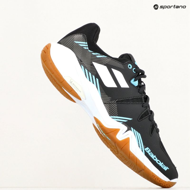 Babolat Shadow Spirit men's badminton shoes black/light blue 9