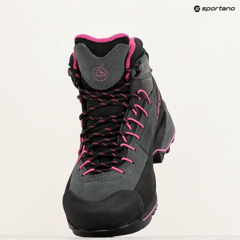 La Sportiva TX4 Evo Mid GTX carbon/springtime women's climbing boot 16