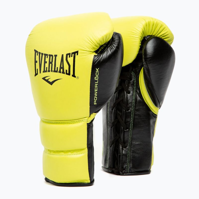 Everlast Powerlock 2 Laced Pro Training boxing gloves neon yellow 7