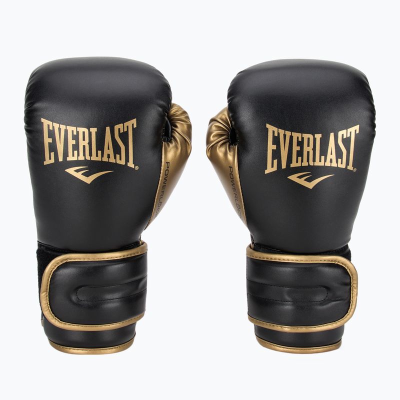 Everlast Powerlock 2 black/gold boxing gloves 2