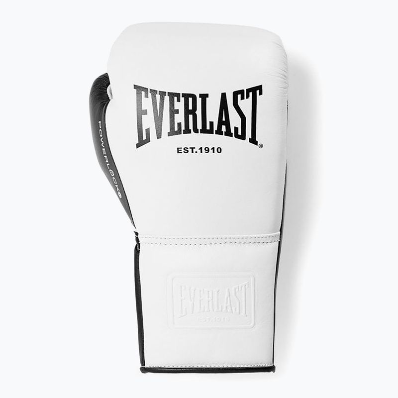 Boxing gloves Everlast Powerlock Pro OG Laced white/black 2