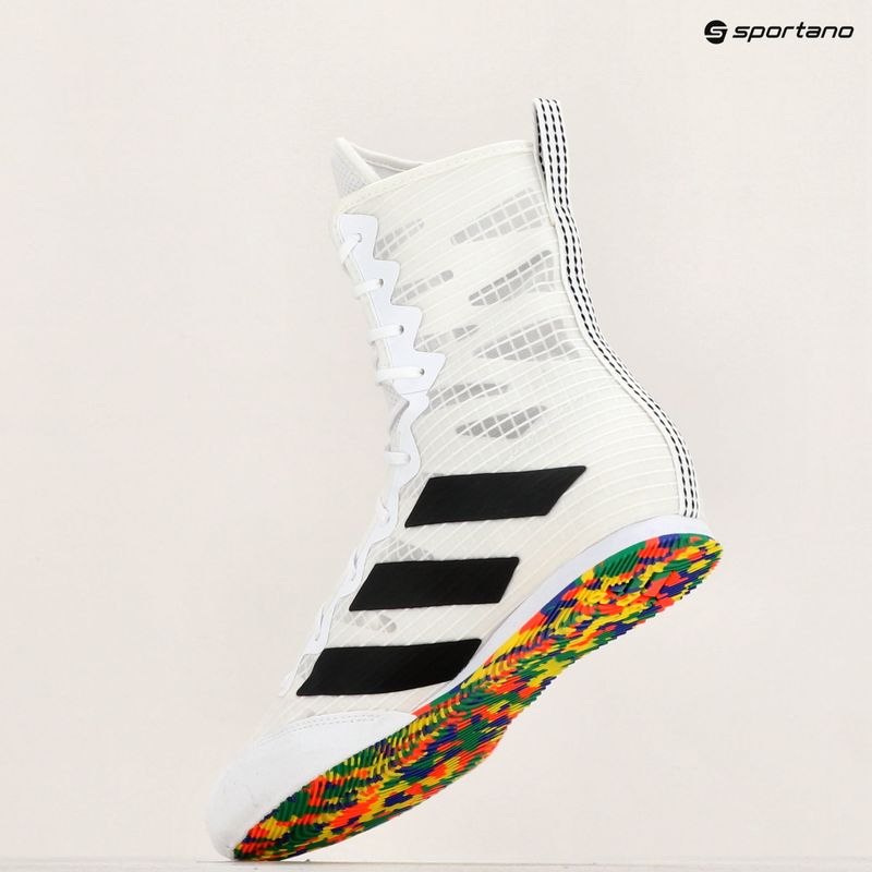 adidas Box Hog 4 cloud white/core black/cloud white boxing shoes 10