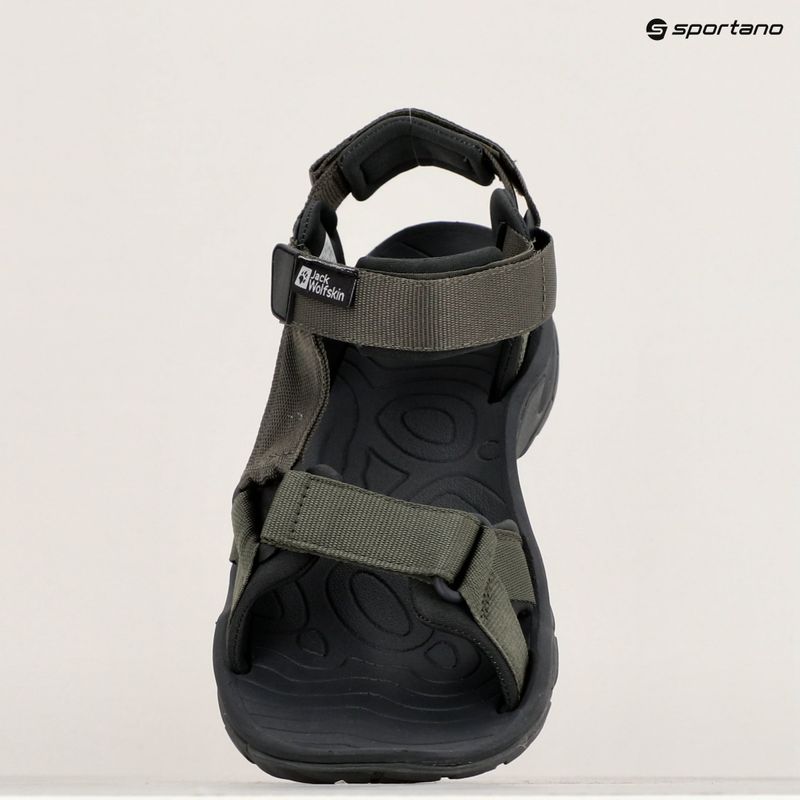Jack Wolfskin men's Lakewood Ride island moss sandals 9