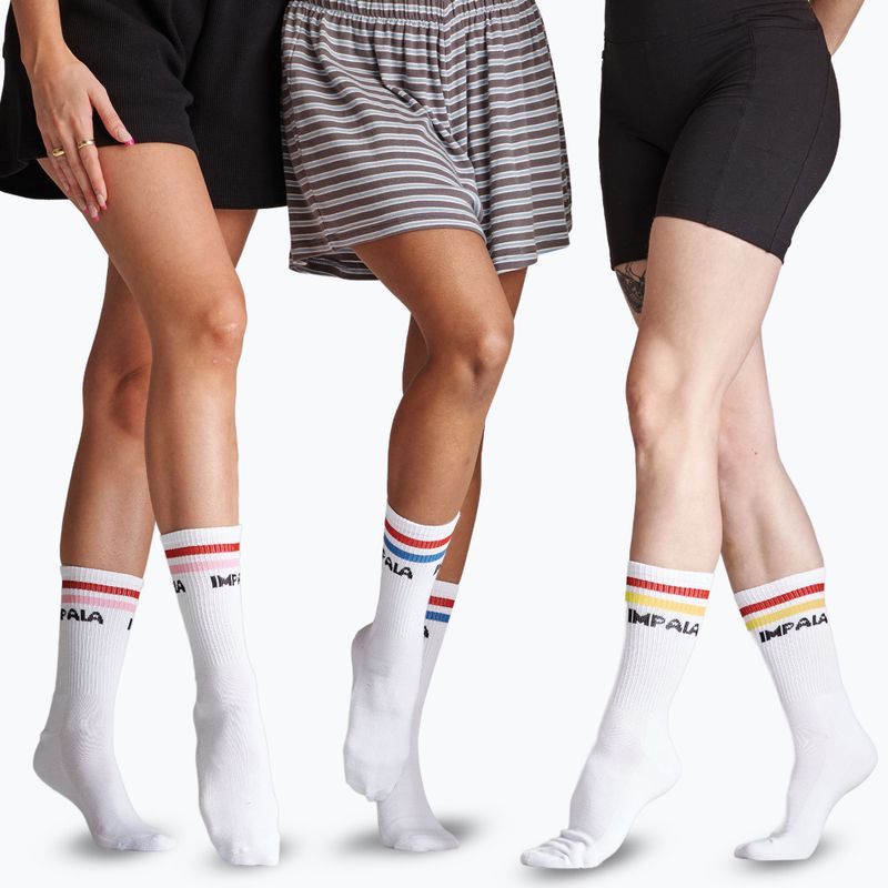 Women's socks IMPALA Stripe 3 pairs white 3