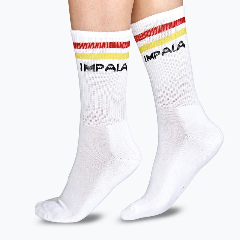 Women's socks IMPALA Stripe 3 pairs white 4