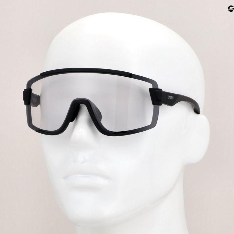 Smith Wildcat matte black/photochromic clear to gray sunglasses 8