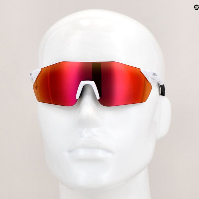 Smith Reverb matte white/chromapop red mirror sunglasses 8