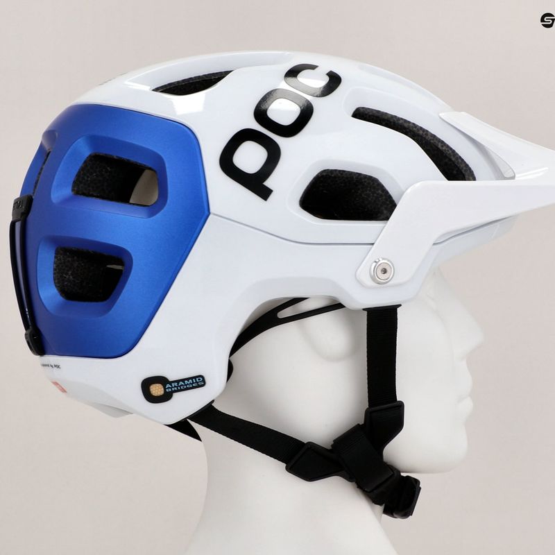 MTB bicycle helmet POC Tectal Race MIPS hydrogen white/opal blue metallic matt 8