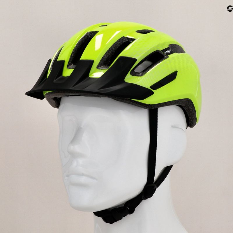 MET Downtown fluo yellow glossy bicycle helmet 7