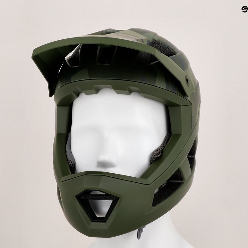Endura Singletrack Full Face Youth bicycle helmet olive green 9