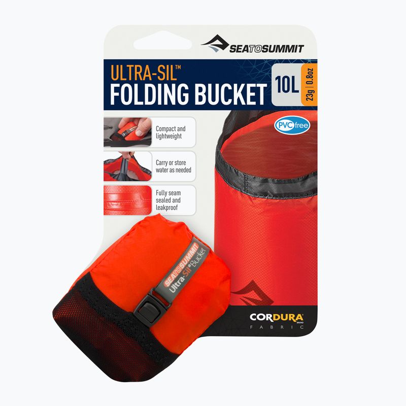Bucket Sea to Summit Ultra Sil Folding 10 l red 5