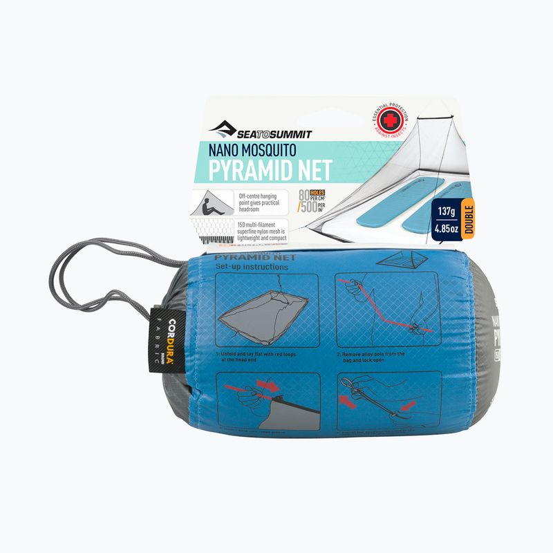 Mosquito net Sea To Summit Nano MosquiTo Pyramid Net Double grey 10