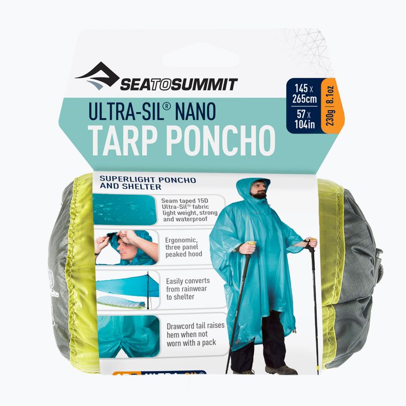 Sea to Summit Ultra-Sil Nano Tarp rain poncho green APONCHO15DLI 5