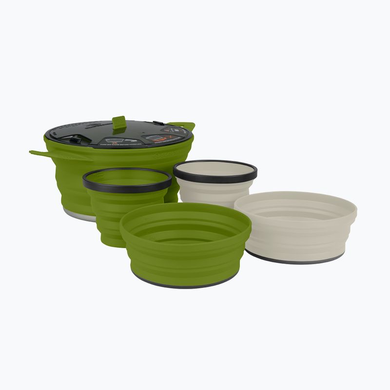 Sea to Summit X-Set 5pc collapsible dinnerware set. AXSET31OL 10