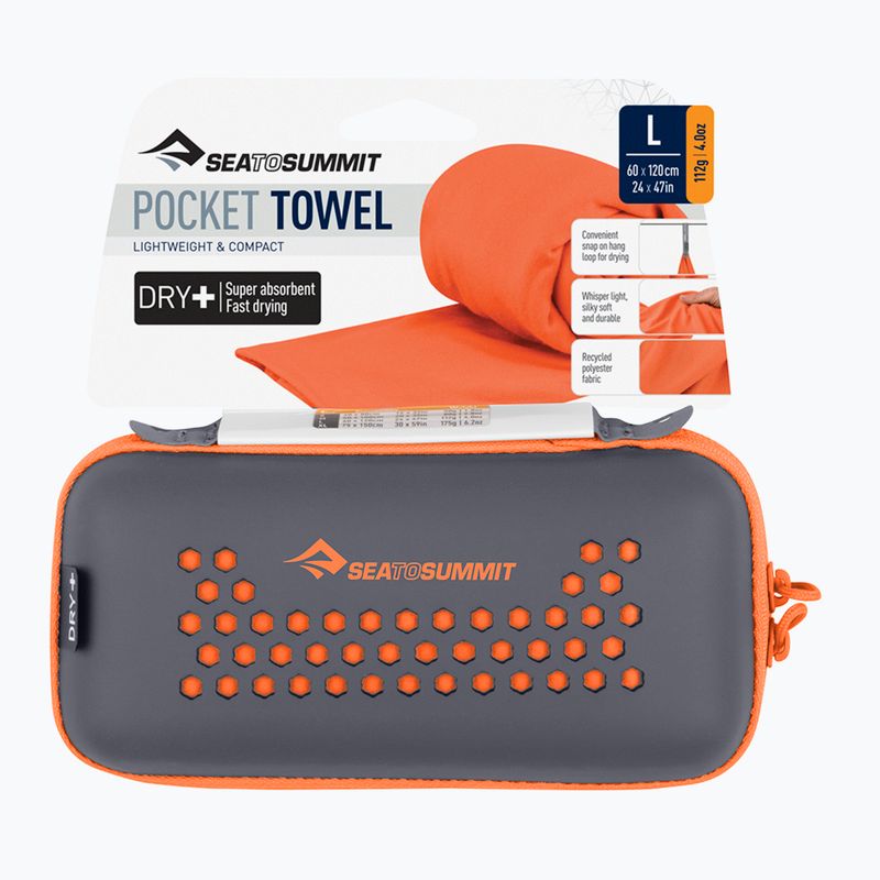 Sea to Summit Pocket Towel L outblack orange 3