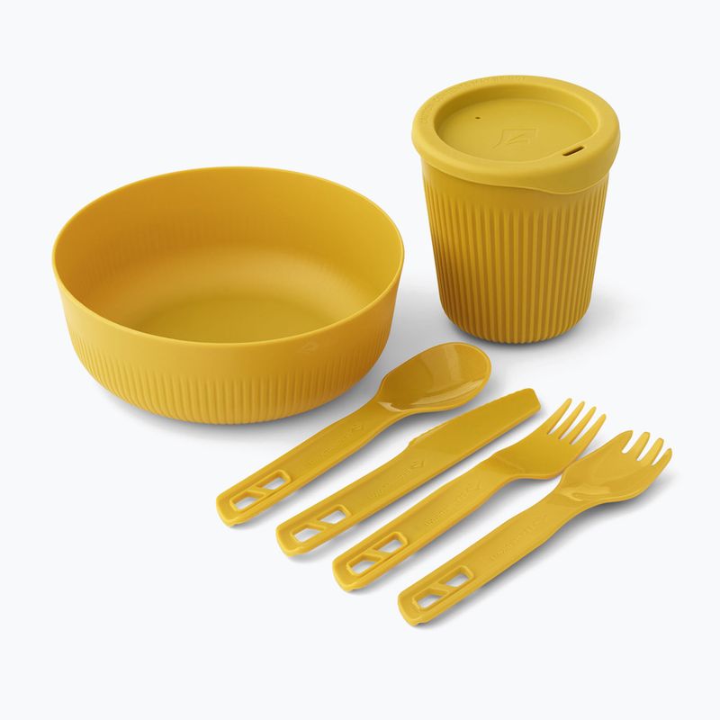 Travel tableware set Sea to Summit Passage Dinnerware arrowwood yellow 2