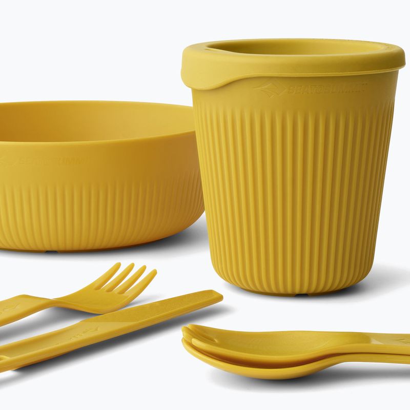 Travel tableware set Sea to Summit Passage Dinnerware arrowwood yellow 3