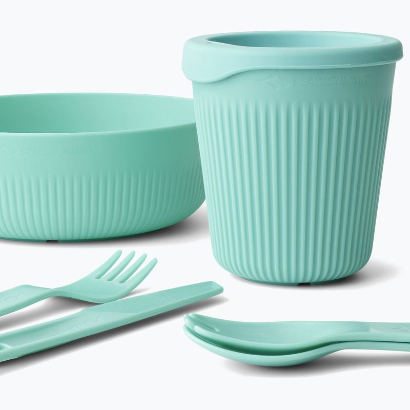 Travel tableware set Sea to Summit Passage Dinnerware aqua sea 3