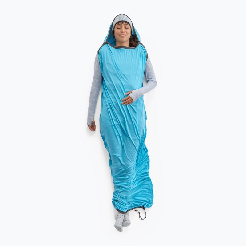 Sea to Summit Breeze Sleeping Bag Liner Mummy compact blue atoll/beluga 7