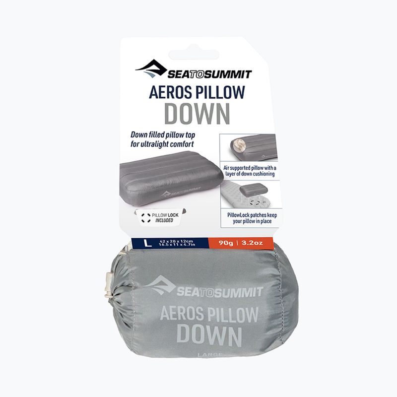 Travel pillow Sea to Summit Aeros Down L neutral grey 4