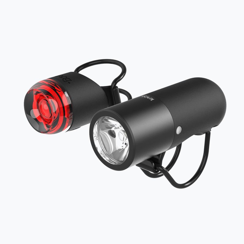 Knog Plugger Twinpack bicycle lamp set black 2
