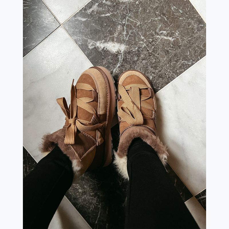 Women's snow boots EMU Australia Blurred Micro Patchwork mushroom 8