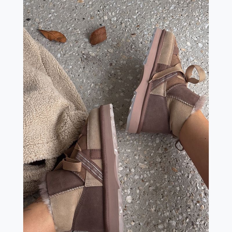 Women's snow boots EMU Australia Blurred Micro Patchwork mushroom 10