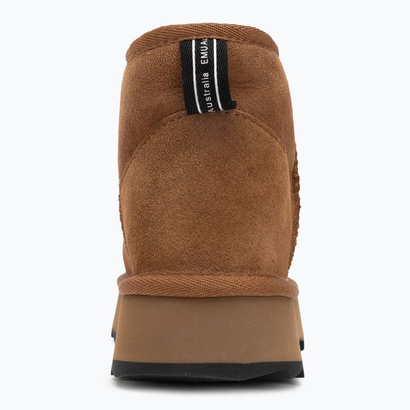 EMU Australia women's Sharky Micro Flatform chestnut/black snow boots 6